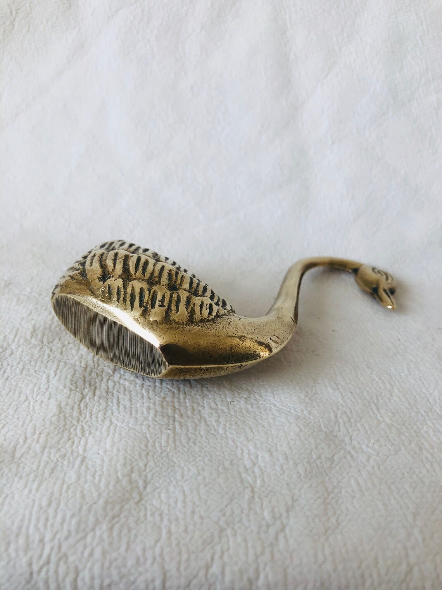 Ancient brass swan