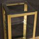 Design coffee table in golden metal from the 80s