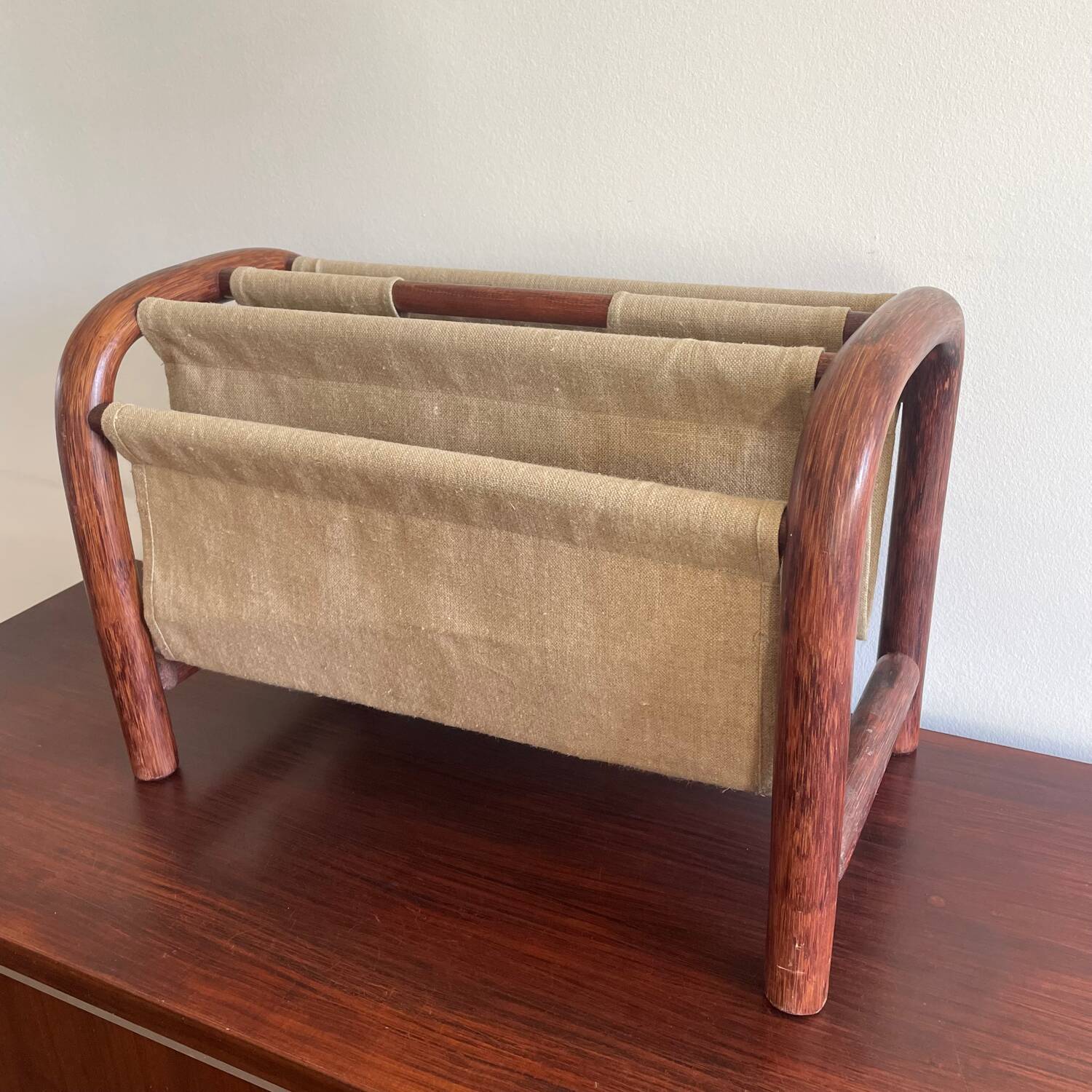 Vintage Wooden Newspaper Stand
