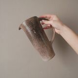 Ceramic pitcher handmade object vase with handle handmade pottery japandi