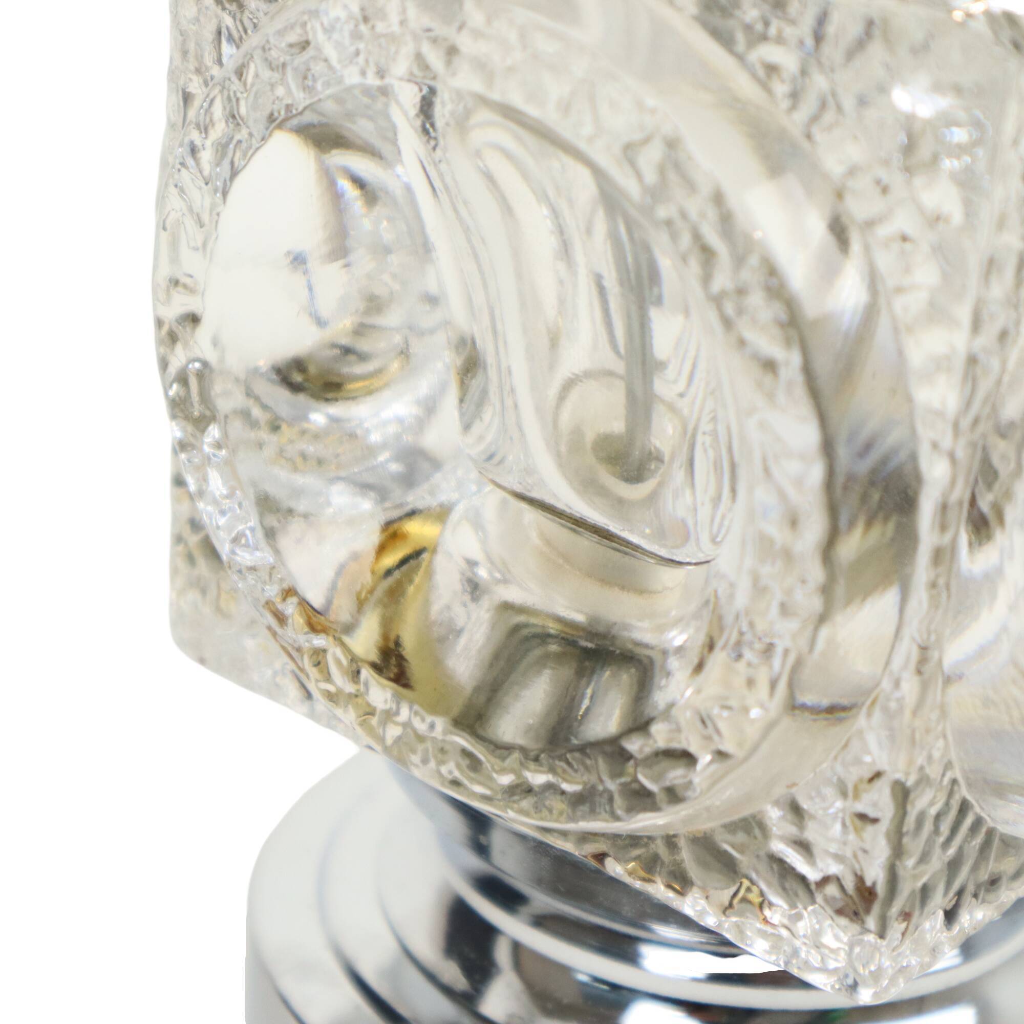 Ice Cube Table Lamp Peill Putzler Design Crystal Germany Seventies Damaged