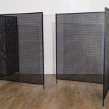 Pair of trellis, vintage perforated metal screen