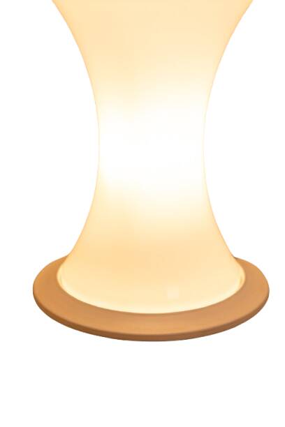 Enrico Tronconi "Bamboo" floor lamp, in white opaline glass. 1970s.