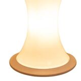 Enrico Tronconi "Bamboo" floor lamp, in white opaline glass. 1970s.