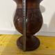 Vintage Turned and Carved Wooden Vase - Vine Decor H 28 cm