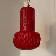 Brutalist glass paste chandelier from the 70s