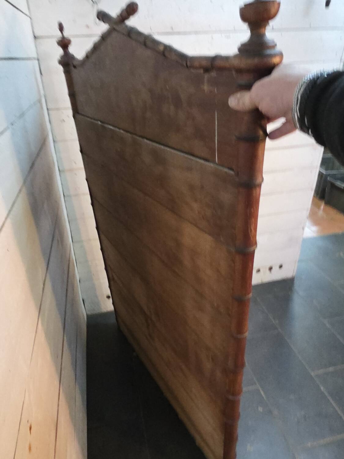 Miroir en bois bambou du XIXème , 163×105cm
