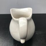 Former pitcher Vallauris ceramics white drawing vintage flowers