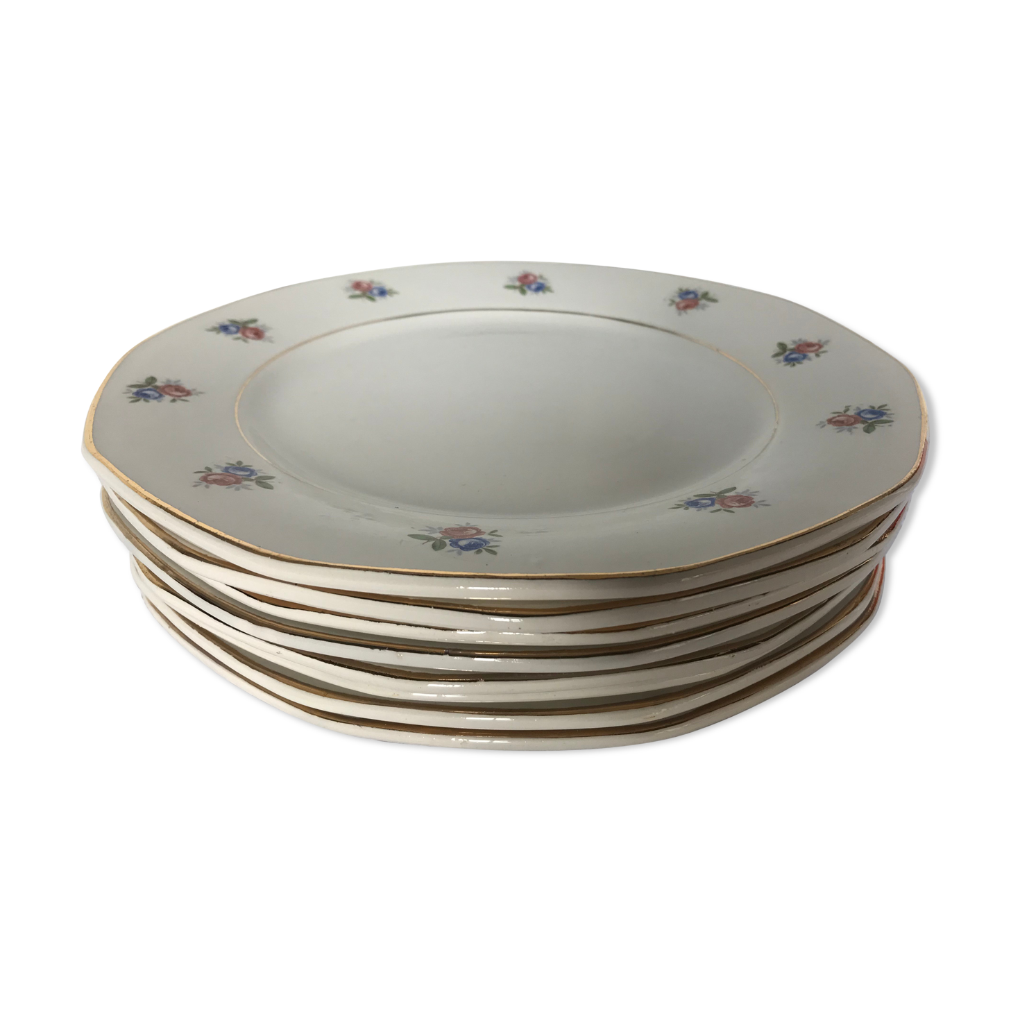 Series of 8 plates Digoin