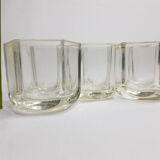 Lot de six pots en verre moulé Pyrex "Yalacta"