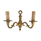 Solid brass wall lamp 2 arms
