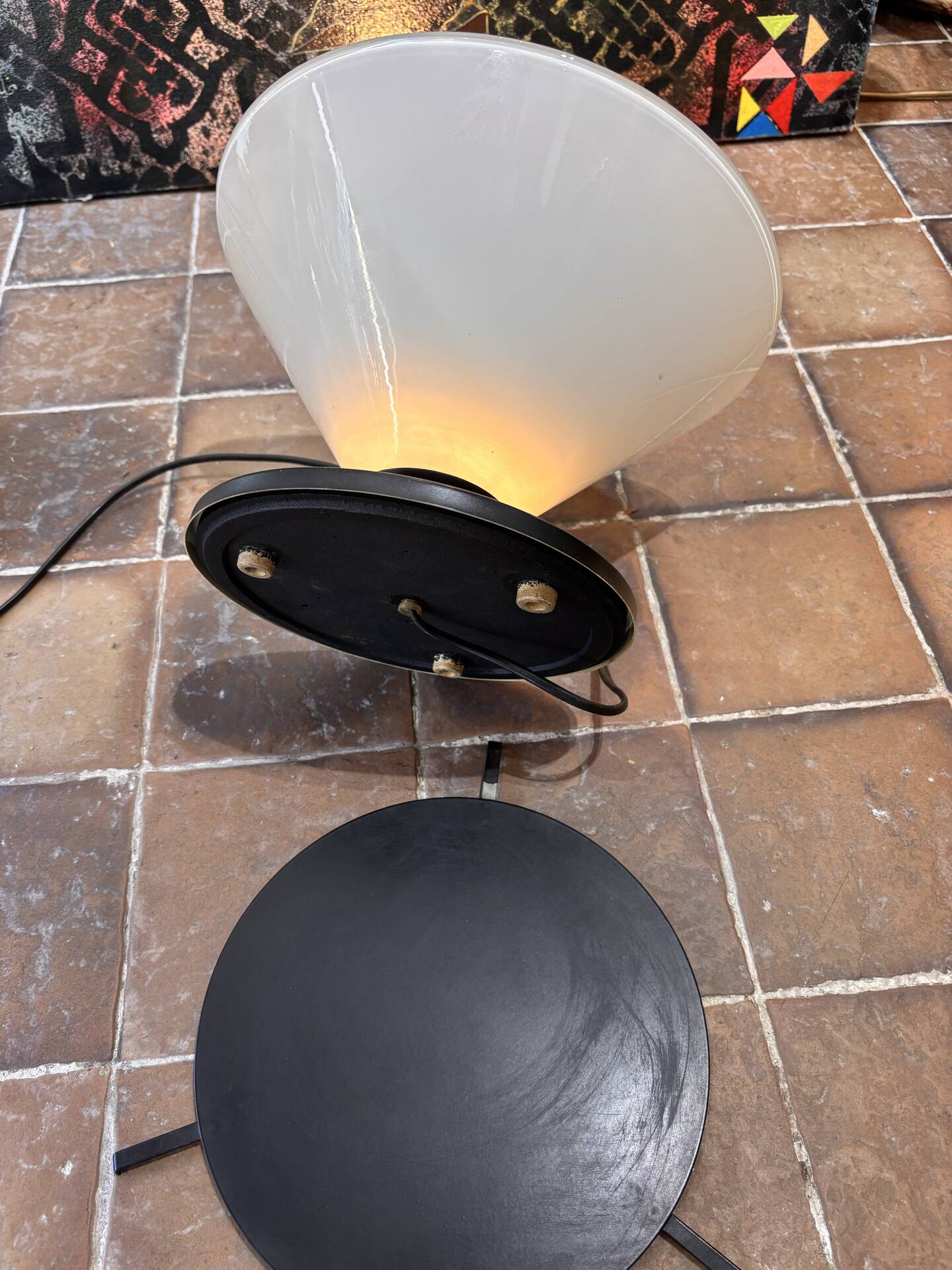 Postmodern table lamp. Optelma / Mangia style.