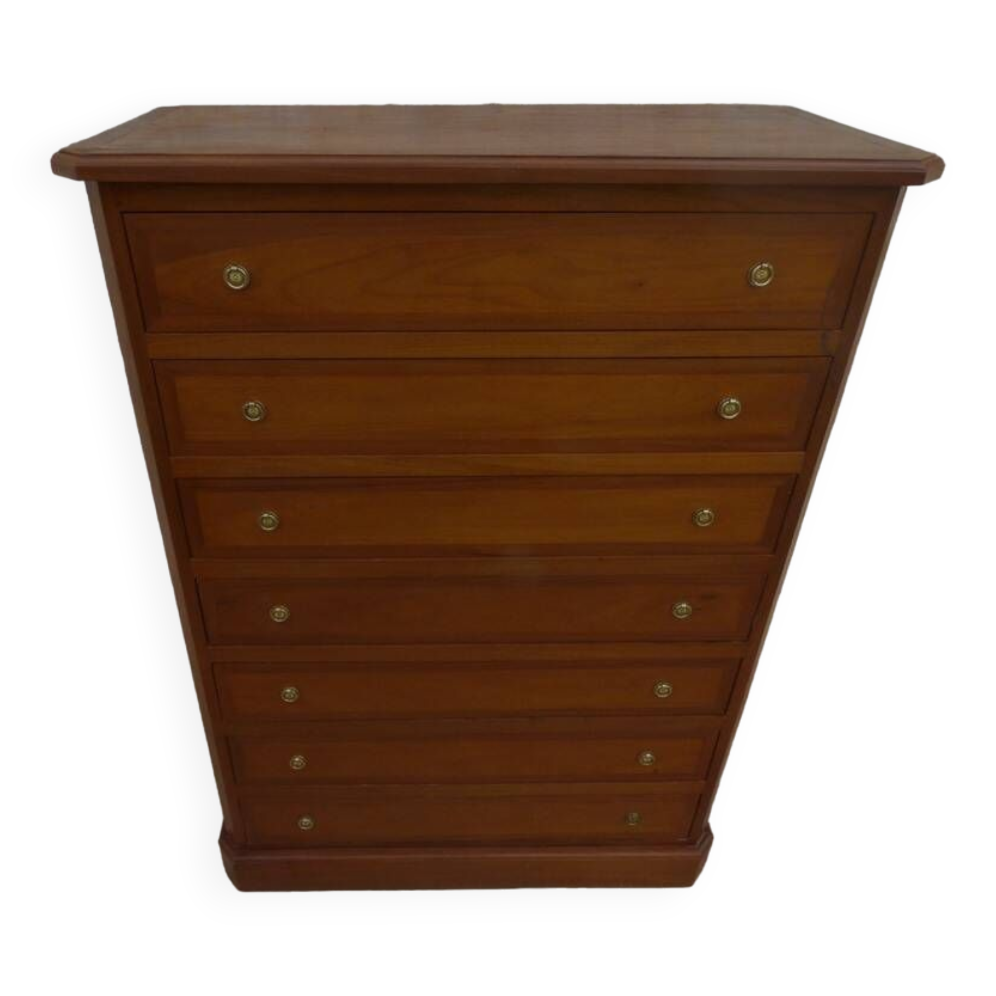 Weekly chest of drawers with secret shelf and its 7 drawers, made in the old-fashioned way from solid wood with knob
