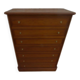 Weekly chest of drawers with secret shelf and its 7 drawers, made in the old-fashioned way from solid wood with knob