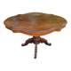 Antique guéridon in Napoléon III style – Solid walnut – Scalloped top