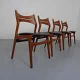 Teak Model 310 Dining Chairs by Erik Buch for Chr. Christensen, Denmark, 1960s, Set of 4