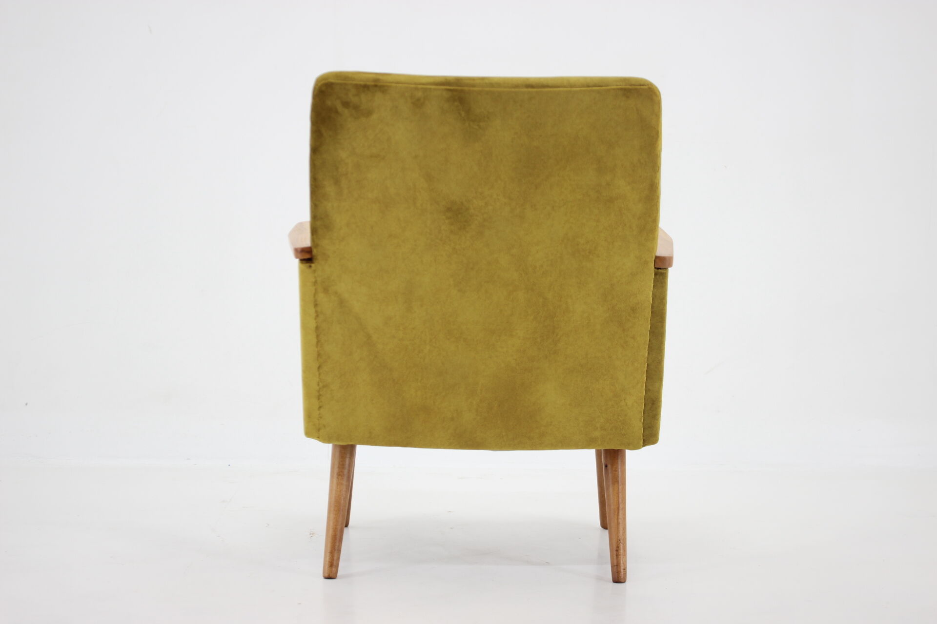 1960s Refurbished Beech Armchair, Czechoslovakia