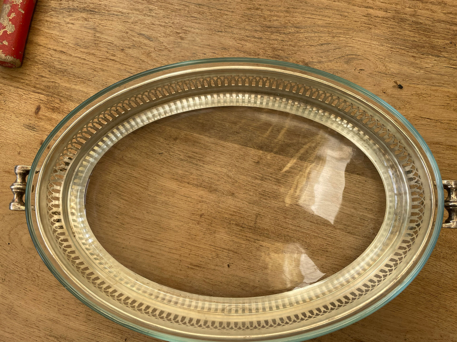 Silver-plated serving tray