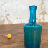 Lot de 3 fioles en verre bleu