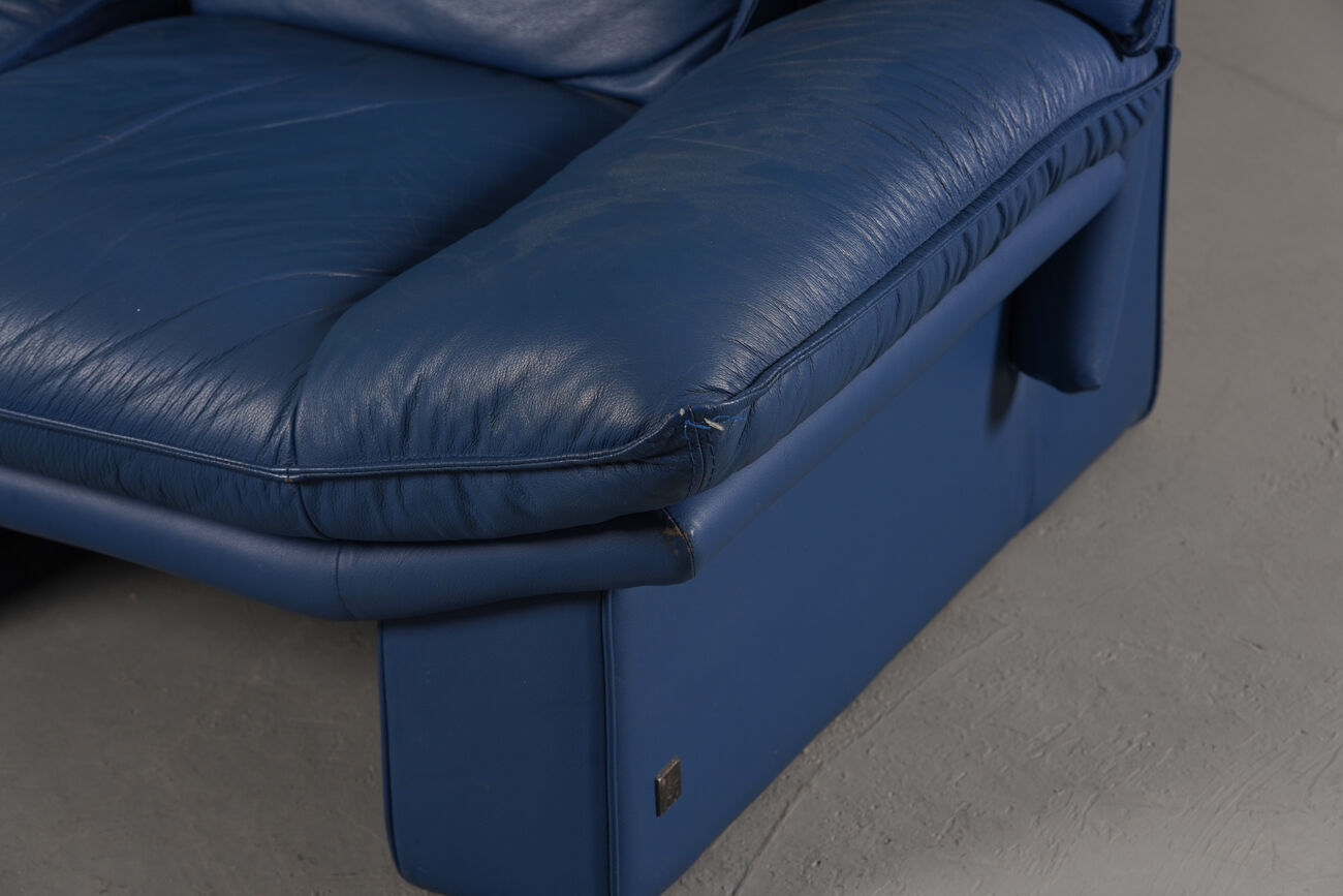 Nicoletti Salotti post-modern leather armchair, Italy 1980s