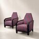 Paire de fauteuils Art Déco de l'École d'Amsterdam