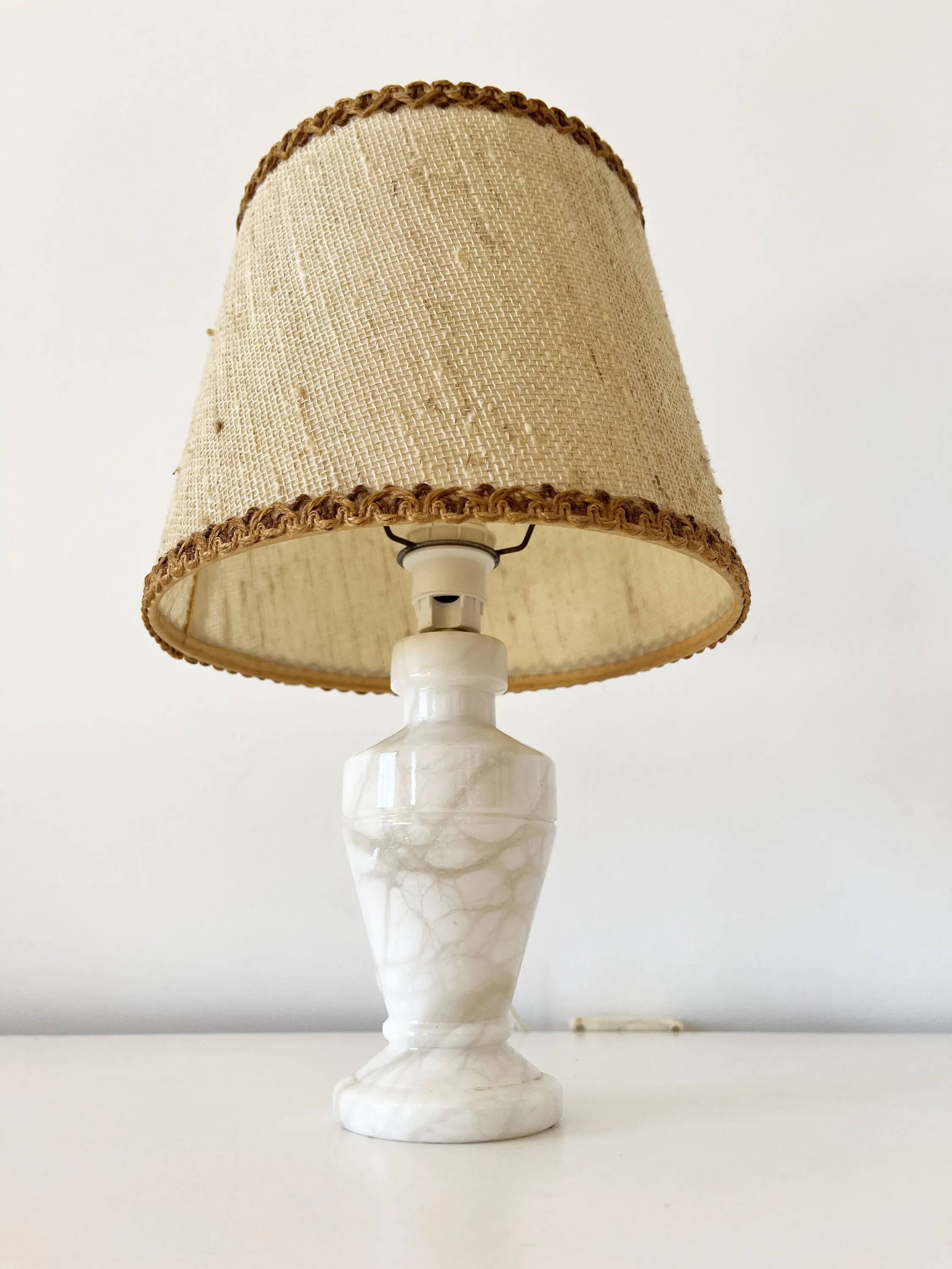 Vintage alabaster lamp from the 1960s