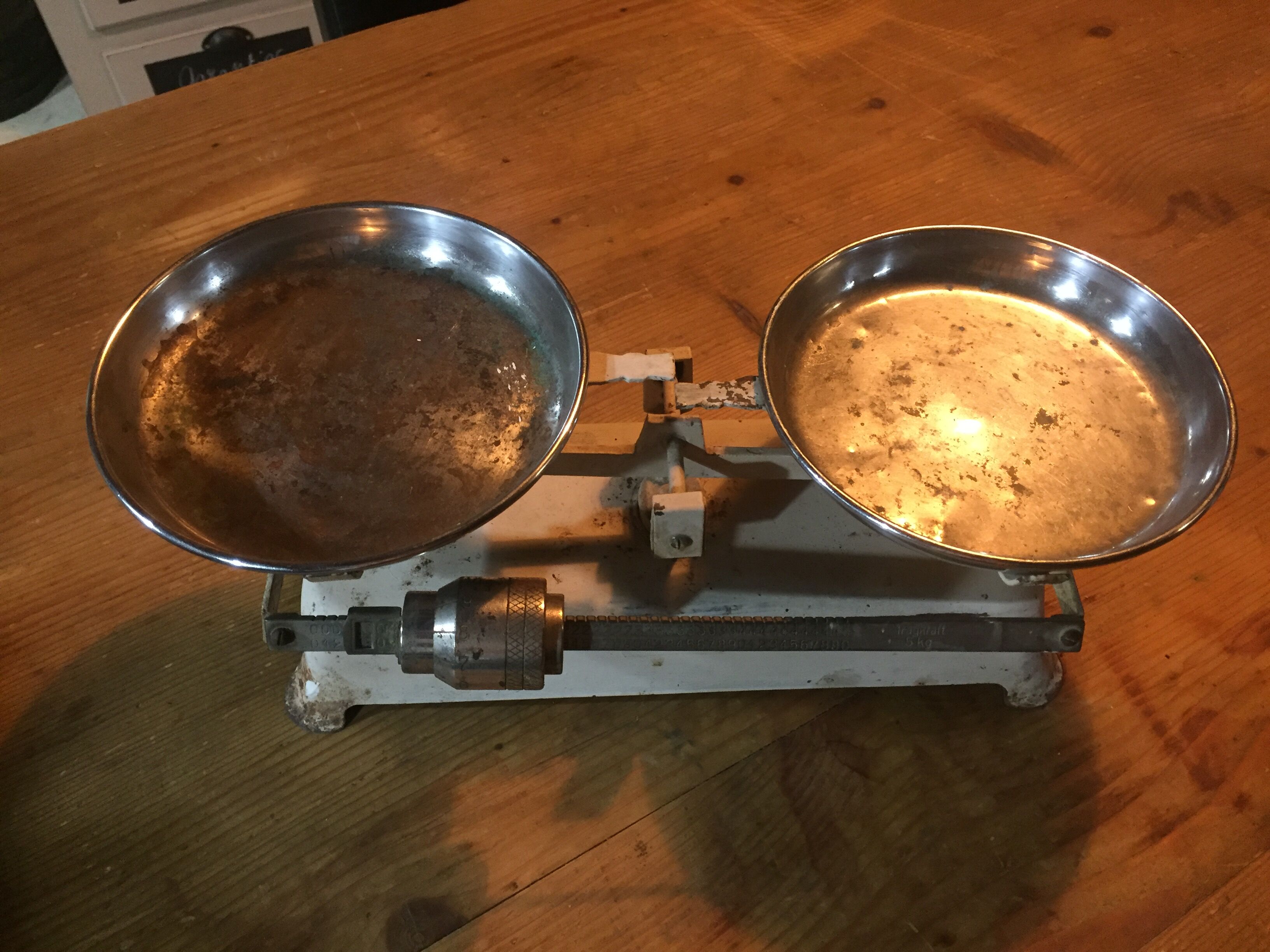 Balance old rusty metal