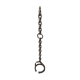 Brutalist wrought iron chain floor lamp 1960s
