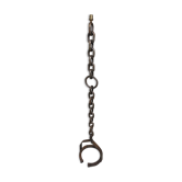Brutalist wrought iron chain floor lamp 1960s