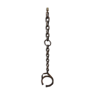 Brutalist wrought iron chain floor lamp 1960s
