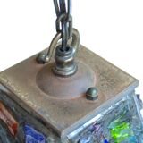 Glass and lead pendant lamp by Peter Marsh, 50s