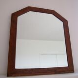 Former beveled mirror and contour wood 72x75cm