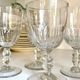 6 crystal stemmed glasses attributed to Baccarat, Gondole model