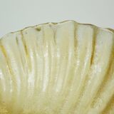 no. 1 of 2  mid century modern SCONCE wall lamp lustrous glass shell brass