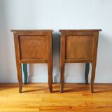 Pair of weathered bedside tables