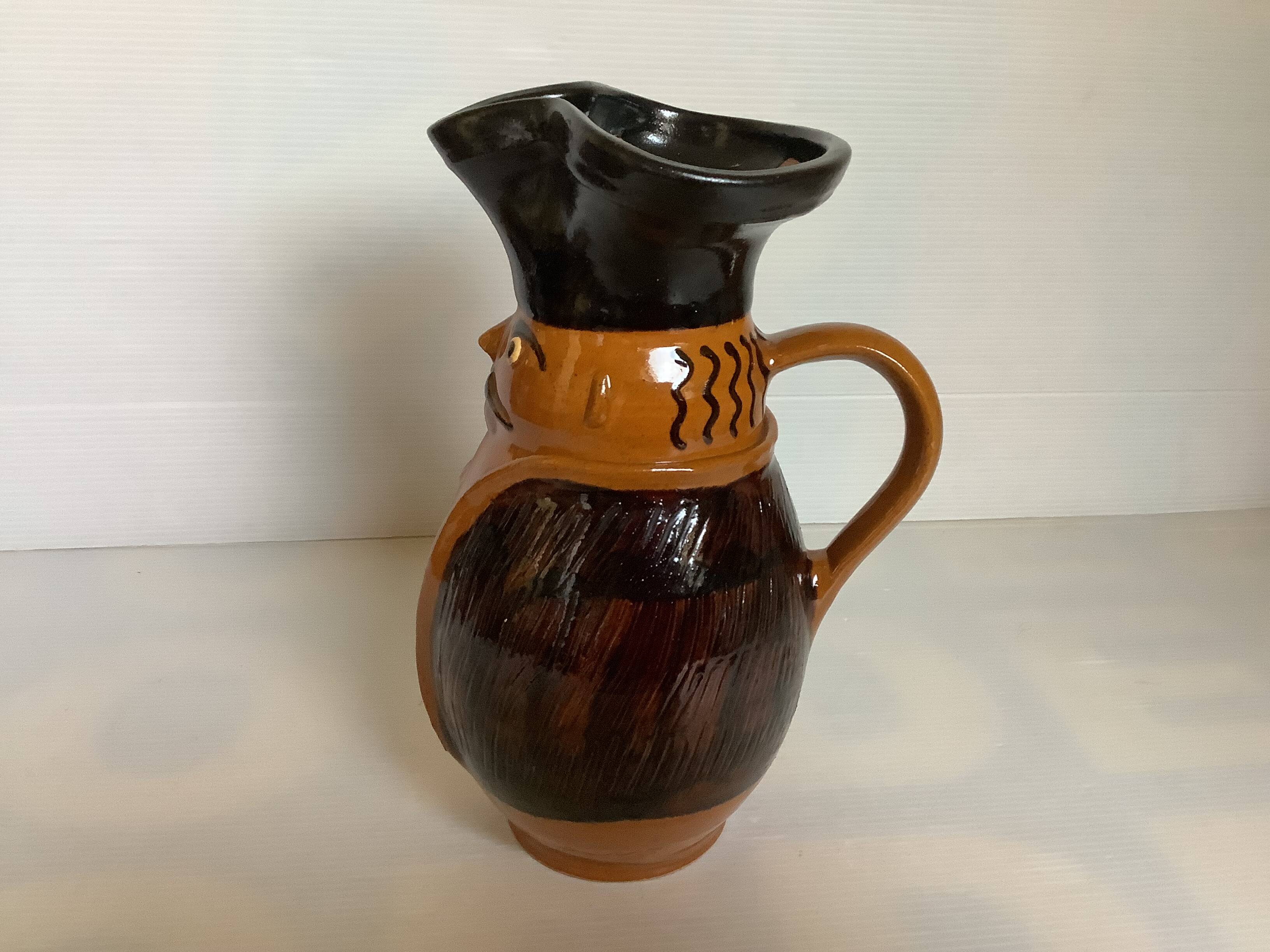 Handcrafted anthropomorphic pitcher