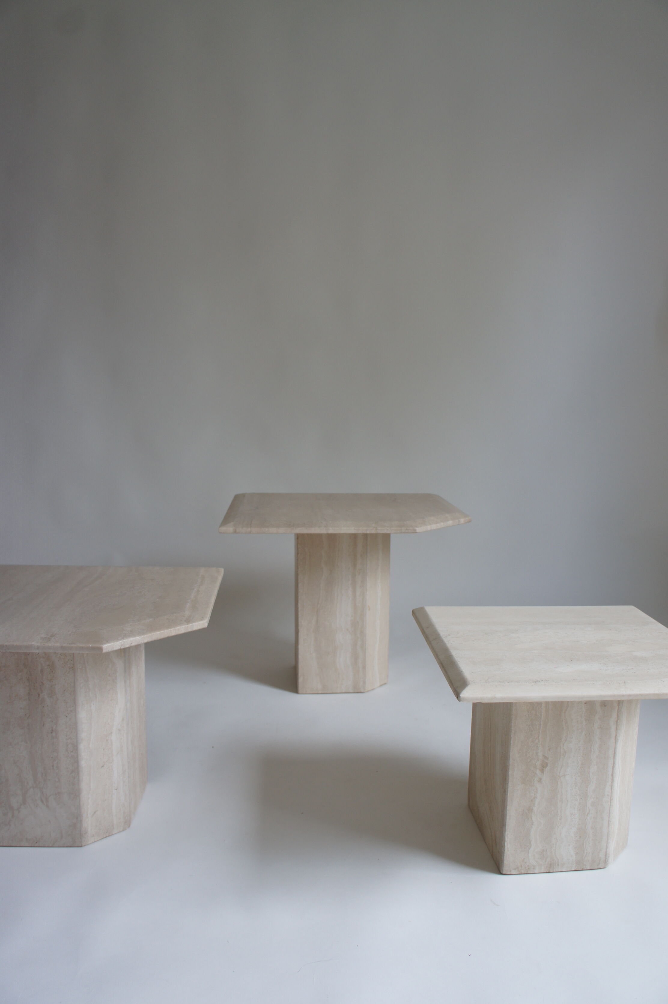Italian travertine table set
