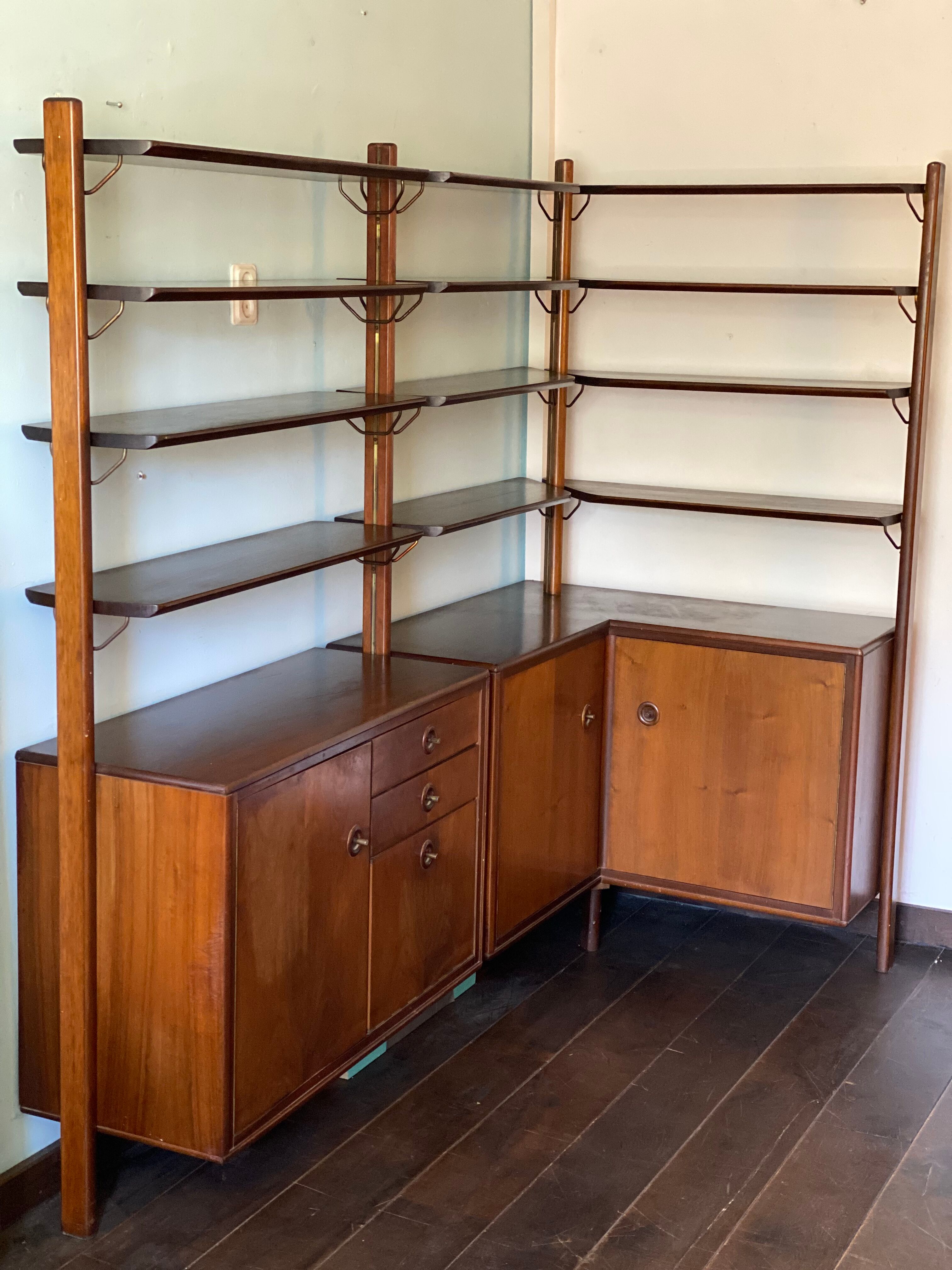Mid century modern dutch corner wall unit