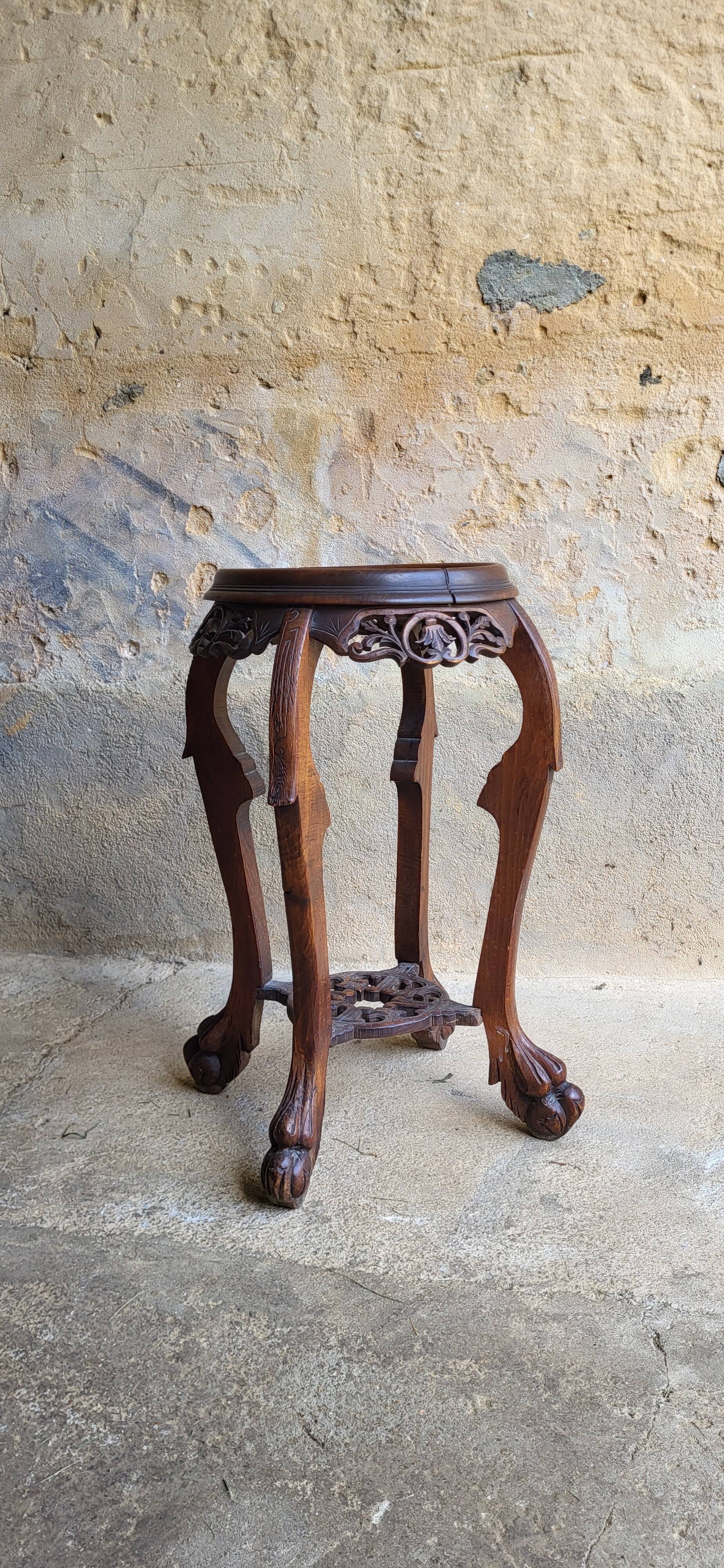 1900 Wood & Marble Stand