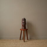 Head carved in wood African Art