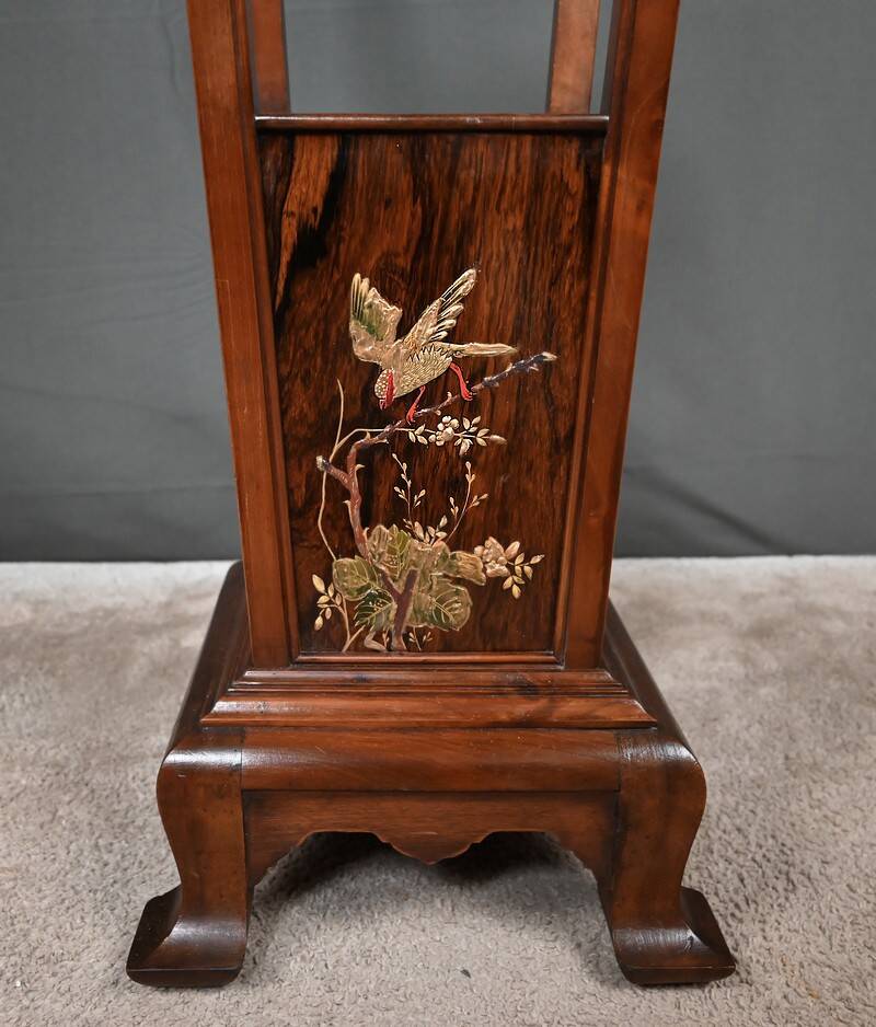 Large Cherry & Walnut Stool, Asian style – Early 20th century