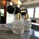 Pair of chiseled glass wall sconces