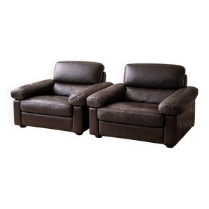 Paire fauteuils buffle