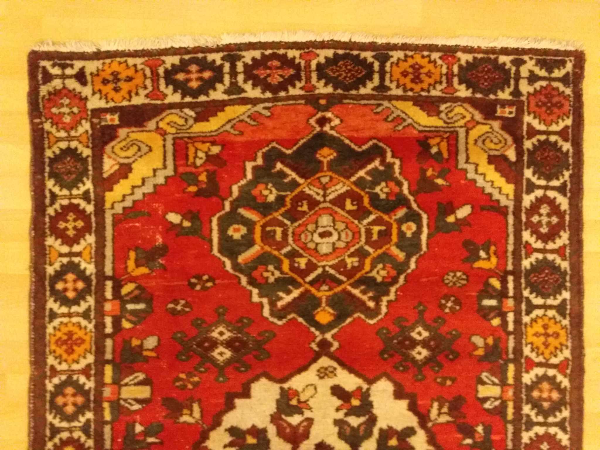 Handmade Persian Hamadan rug 200x132cm