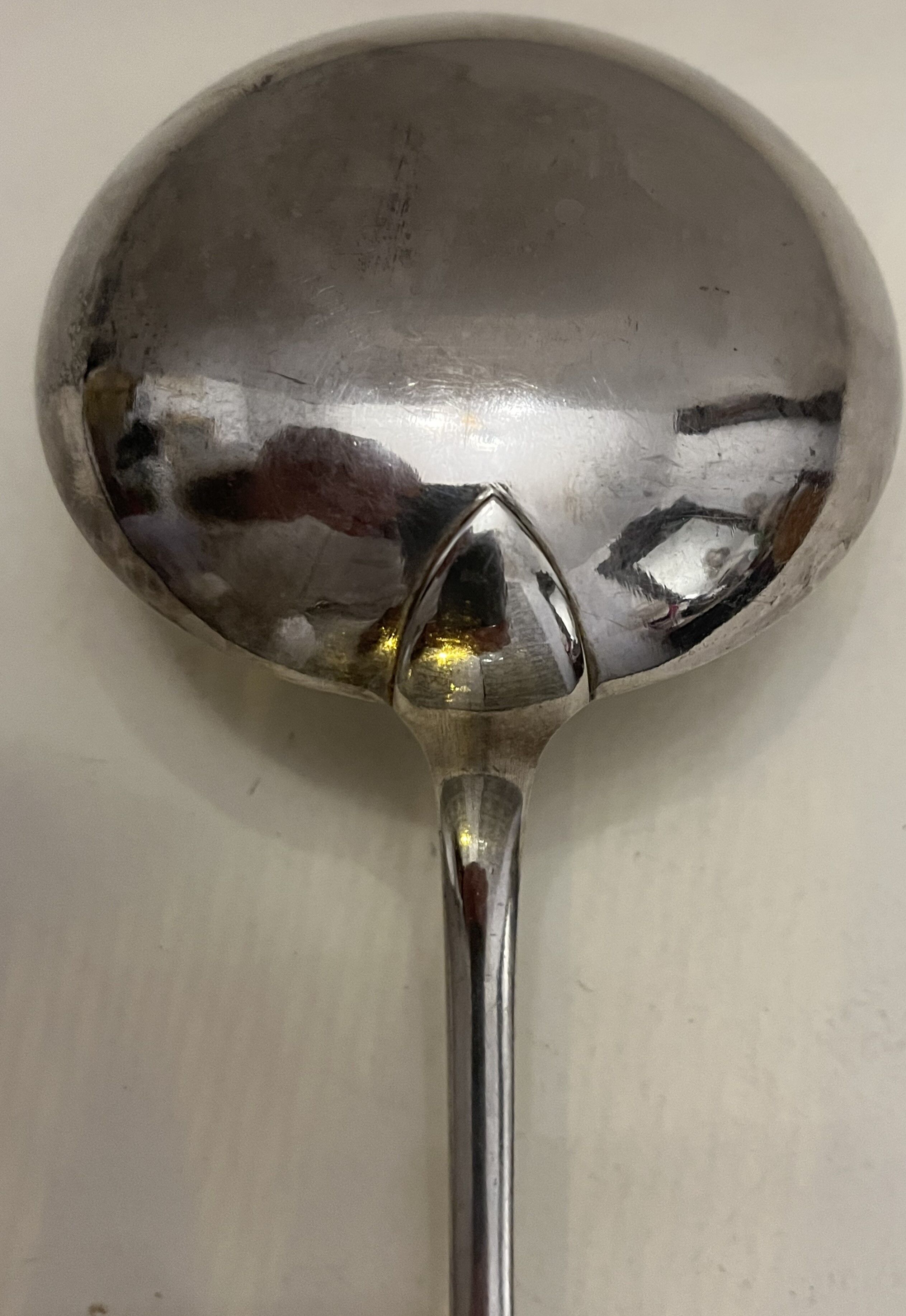 Art deco silver metal ladle