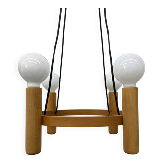 Vintage Domus Danish design hanging lamp chandelier , 1970s