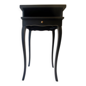 Table chevet noir et doré