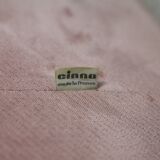 Cinna, pair of armchairs foam and velvet ras pink pale, France, circa 1970