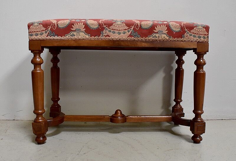 Piano bench in Solid Walnut, Louis XIV style - Mid-19th century