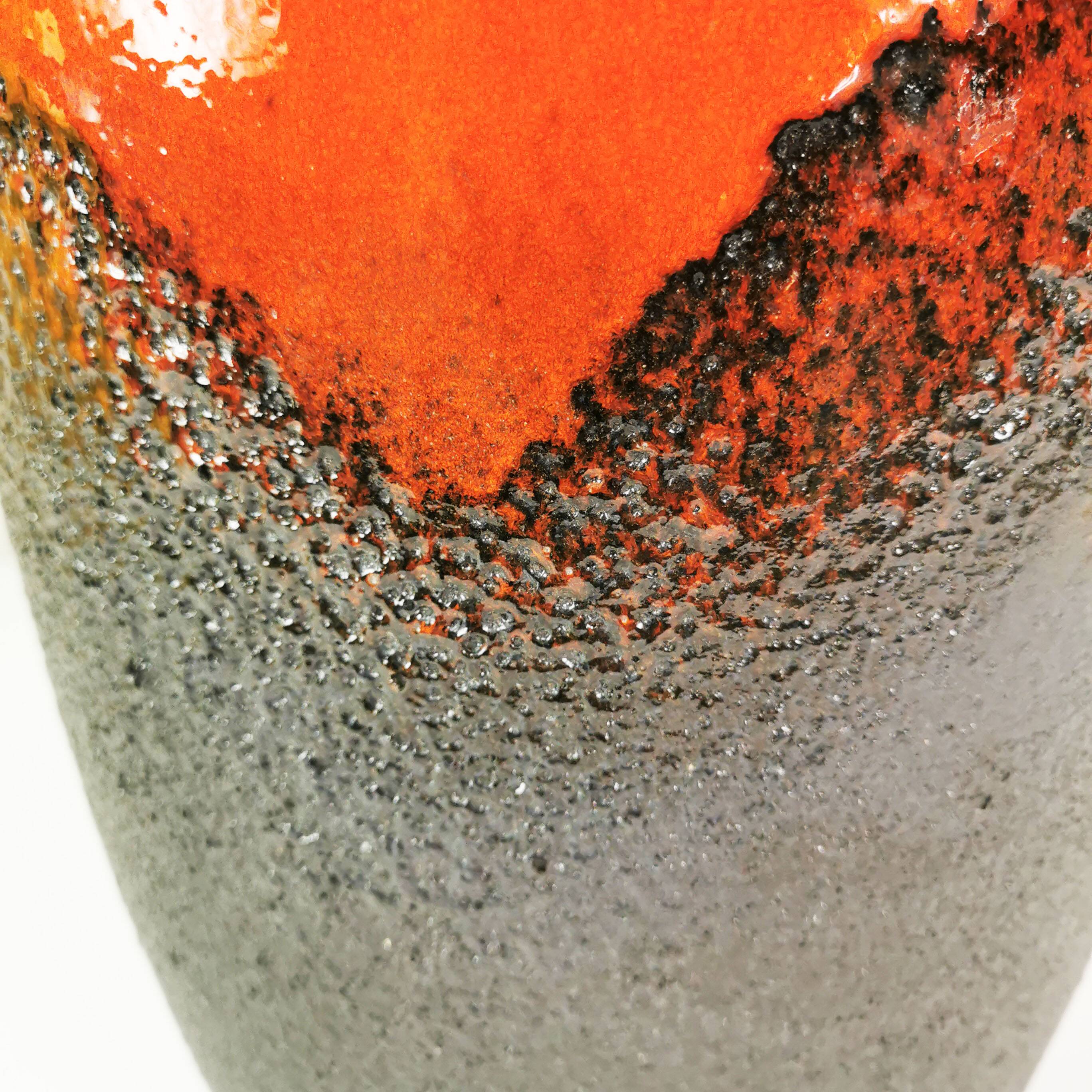 Large Scheurich ceramic vase, Fat Lava, Germany 1960s